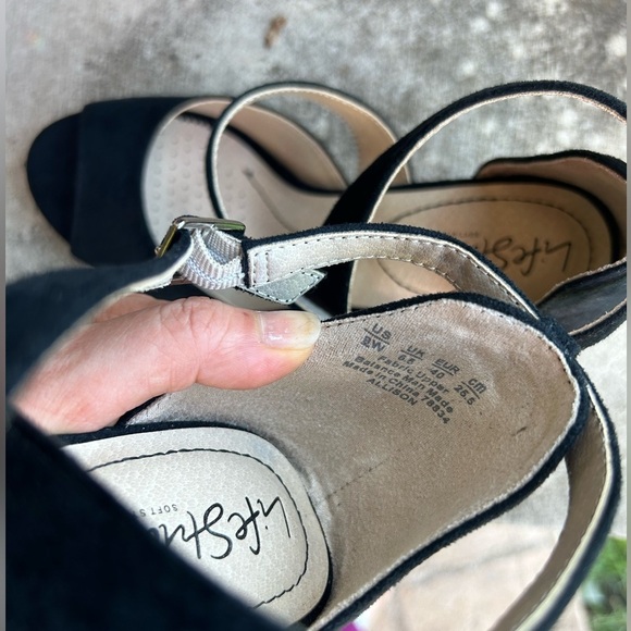 Life Stride All day comfort Black peep Heels Elegant Design NWOB SZ-9W.  O - Picture 5 of 7